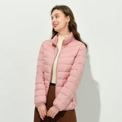 Fall And Winter Korean Style Stand-collar Ladies Down Jacket