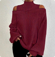 Herbst-Winter-Mode: Schulterfreies Damen-T-Shirt