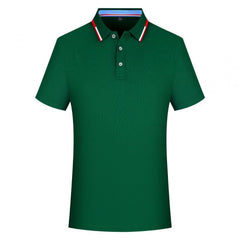 Color Block Short-sleeved Polo Shirt - kinko