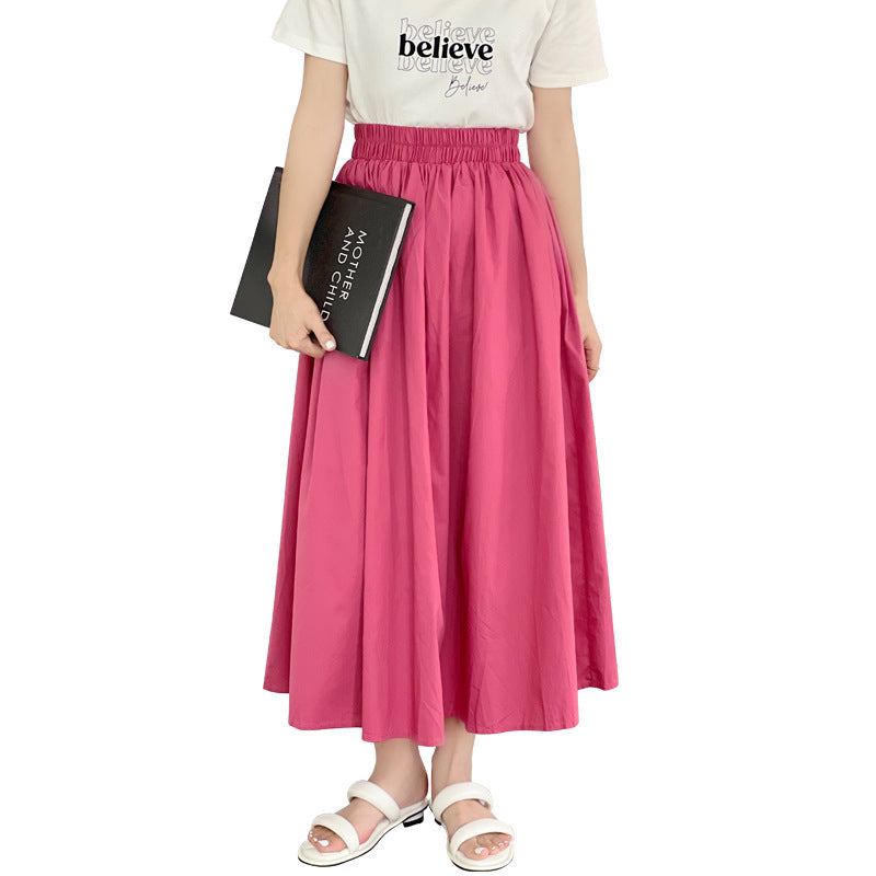 Skirt Pure Cotton Flared Pleated Swing - kinko