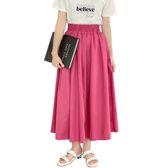 Skirt Pure Cotton Flared Pleated Swing - kinko