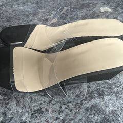 Summer Transparent Wedges Sandals Outdoor Fashion High Heel Slippers Thick Bottom Fish Mouth Shoes For Women