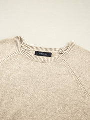 Crew Neck Long Sleeve Sweater - kinko