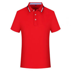 Color Block Short-sleeved Polo Shirt - kinko