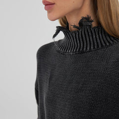 Ins Trend Street Snap Knitwear Autumn And Winter Solid Color Simple Top Women