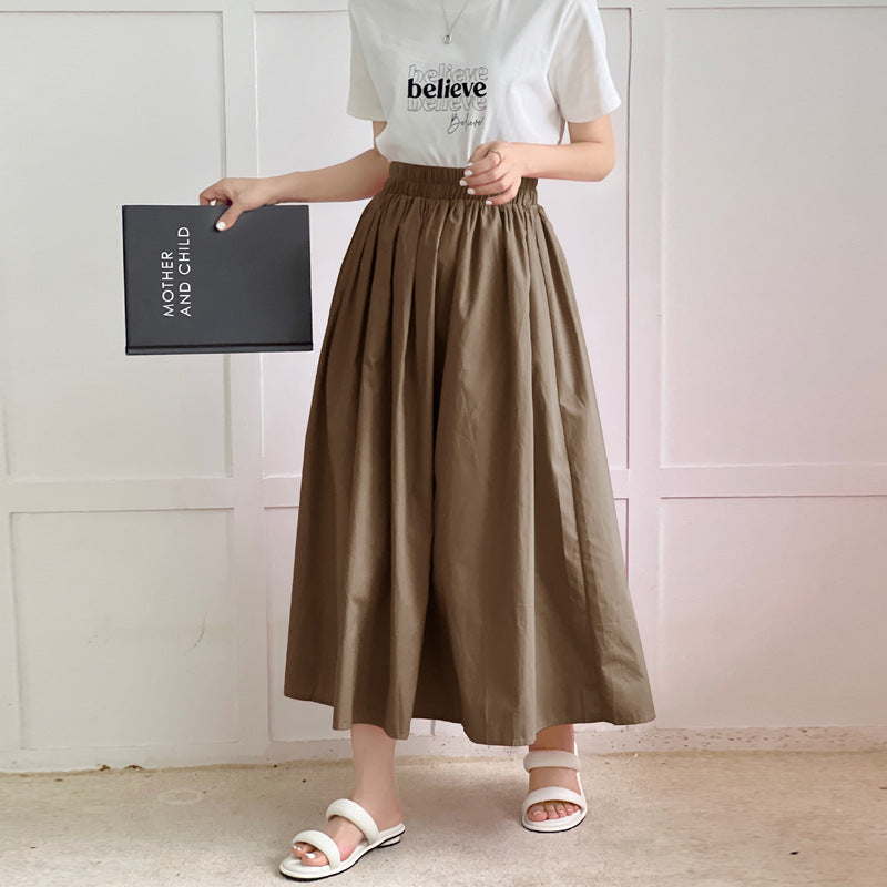 Skirt Pure Cotton Flared Pleated Swing - kinko