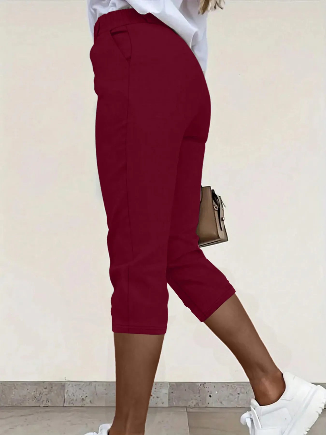 Pleated Detail Pants with Pockets - kinko