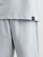 Men's Plus Size Round Neck Short Sleeve Top and Shorts Set - kinko
