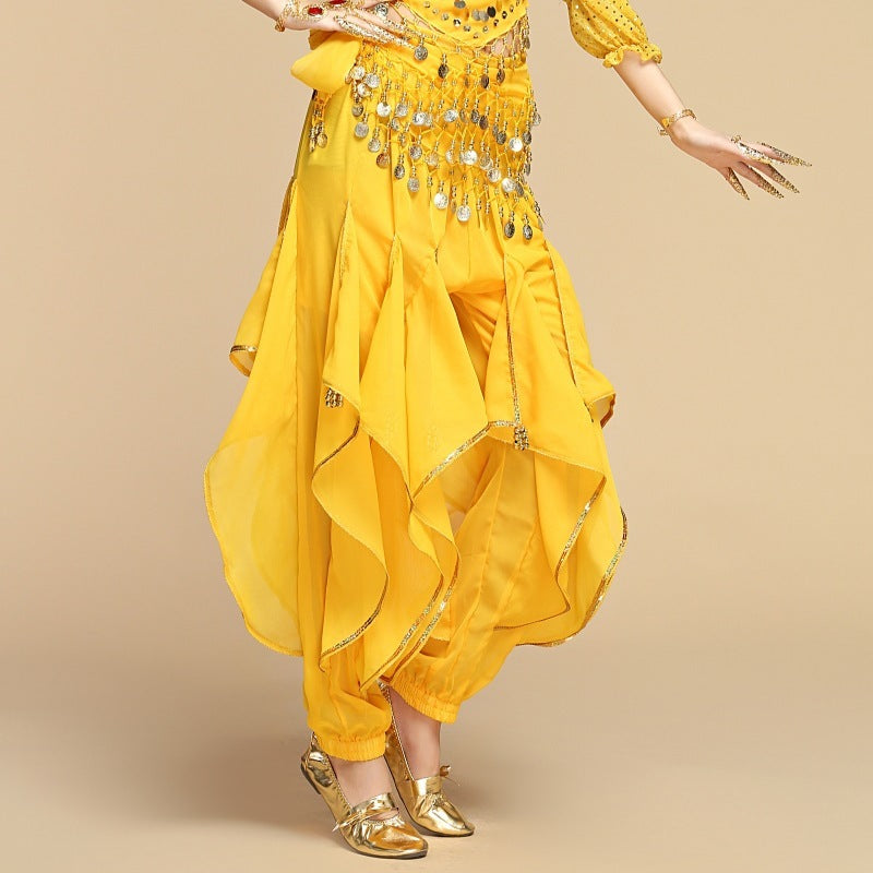 Children's Creative Leg Binding Glitter Chiffon Pants - kinko