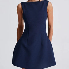 Sexy Slim-fitting Backless Dress Summer Sleeveless Short Dresses - kinko