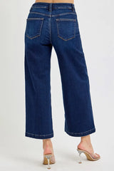 RISEN High Rise Crop Wide Jeans - kinko
