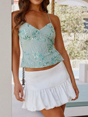 Crisscross Back V-Neck Cami - kinko