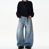 Classic Washed Machete Jeans For Men And Women - kinko