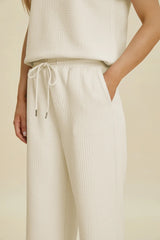 Double Take Full Size Collared Neck Short Sleeve Top and Pants Set - kinko