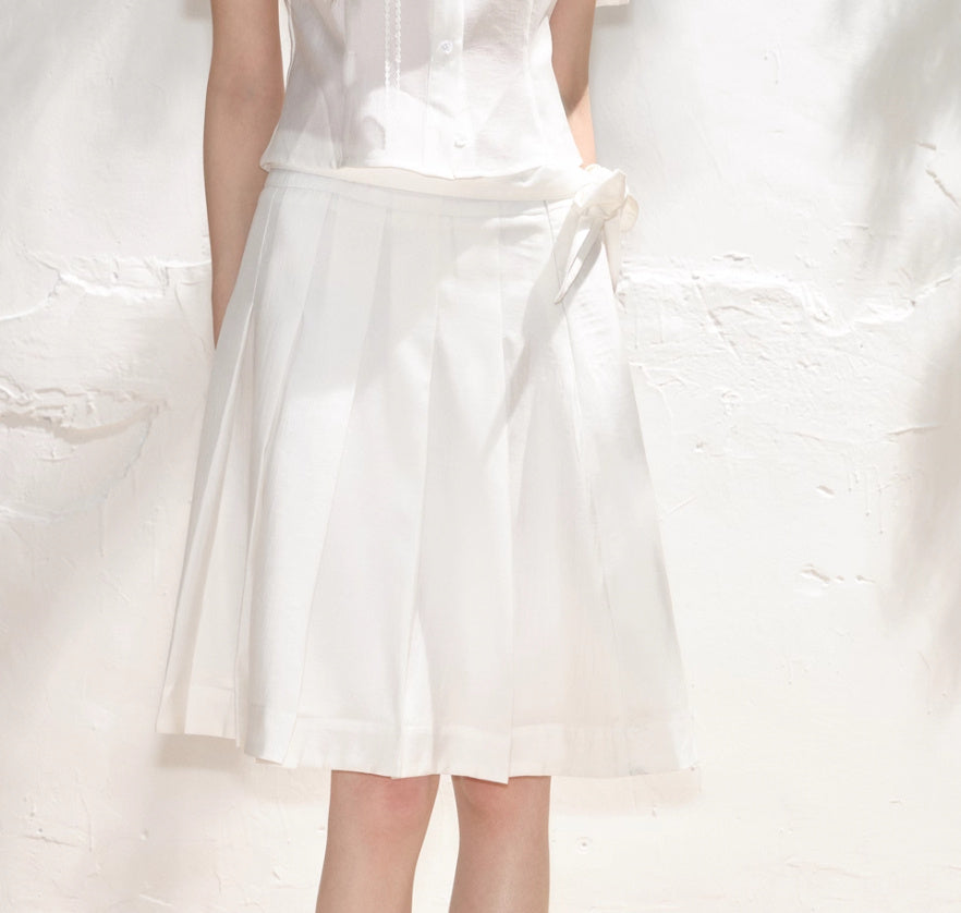 Summer Lace-up Skirt For Women All-matching A- Line Skirt - kinko