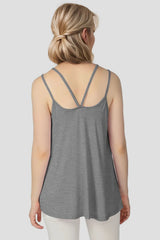 Basic Bae Bamboo Scoop Neck Double Spaghetti Straps Cami - kinko