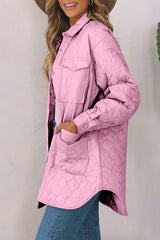Snap Down Collared Winter Coat - kinko