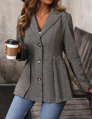 Women's Coarse Flower Slim-fit Fashion Blazer - kinko