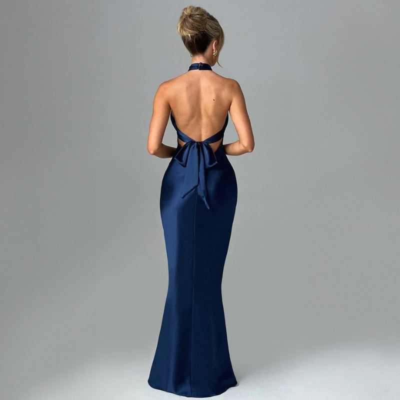 Summer Fashion Elegant Backless Sleeveless Dress - kinko