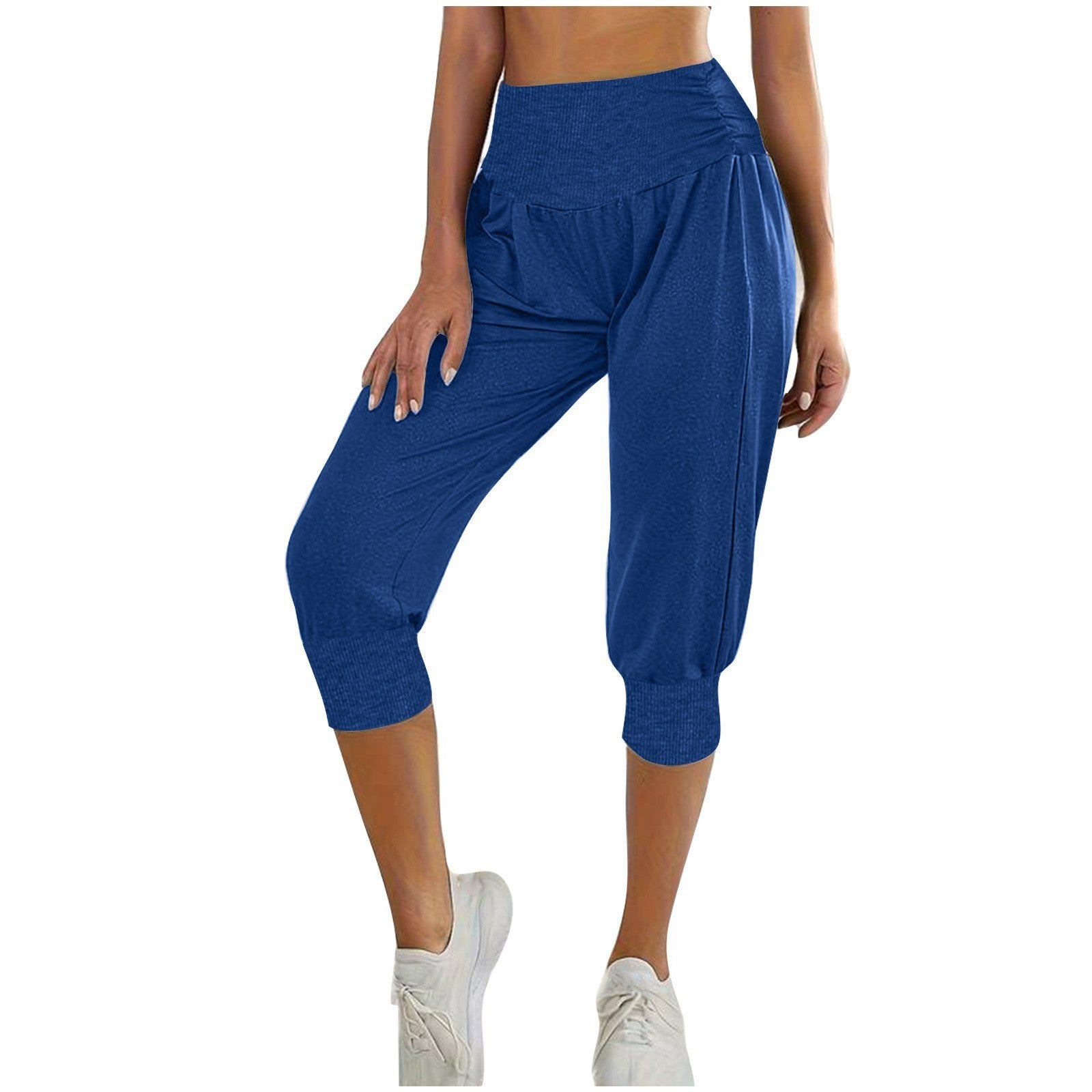 Women's Home Casual Pants High Waist Temperament Ankle-tied Harem Pants - kinko
