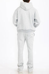 WEIV Men's Fleece Hoodie and Flare Pant Set - kinko