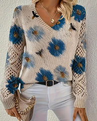 Printed Casual Cape Coat Cardigan Sweater - kinko