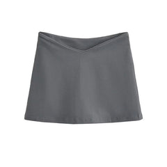 Sweet Hot Girl Design Low V Waist Slim Slimming Mini Skirt - kinko