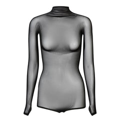 Mesh Jumpsuit Clothing Women's Overall Long Sleeve Exercise Clothing - kinko