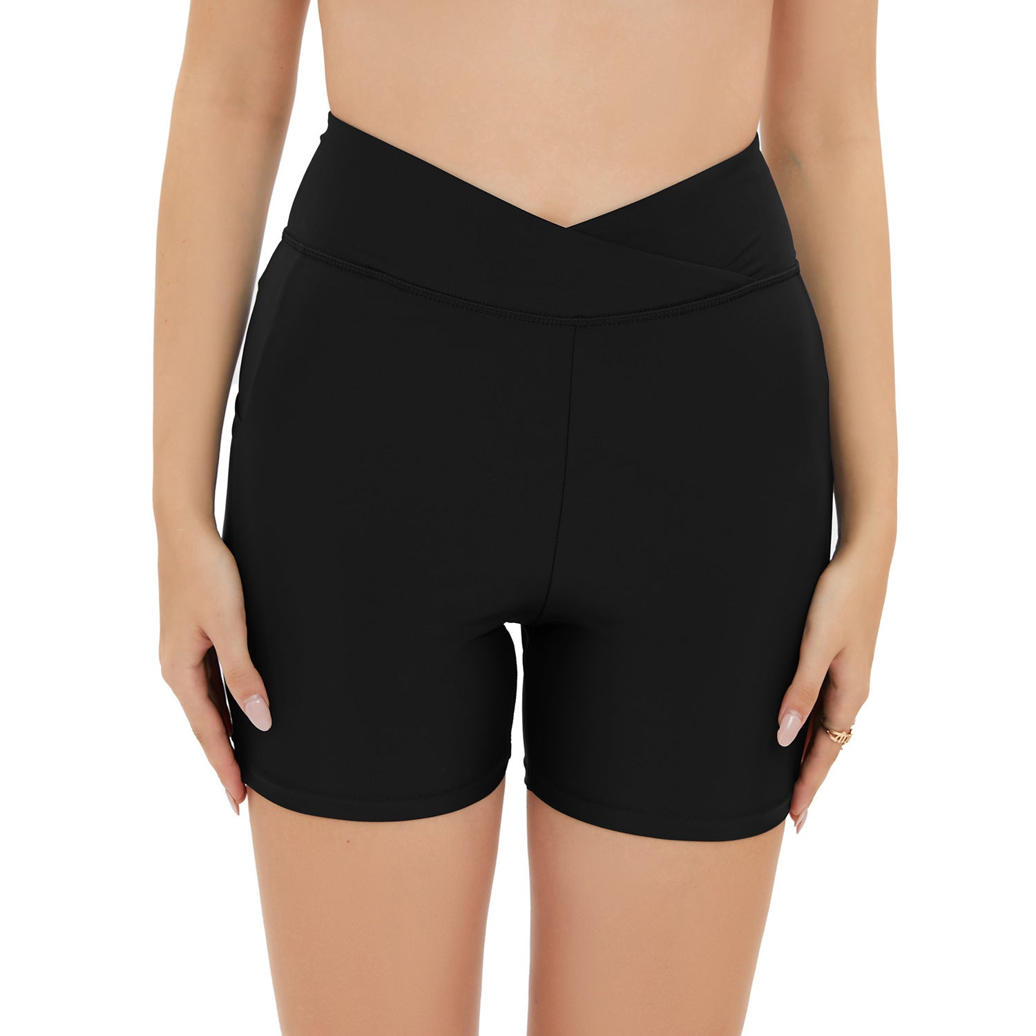 High Waist Swimming Trunks Stretch Slim Fit Trunks - kinko