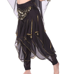 Children's Creative Leg Binding Glitter Chiffon Pants - kinko