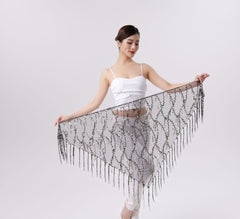 Belly Dance Sequins Tassel Triangle Waist Scarf - kinko