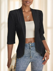 Women's Elegant Open-Front Cardigan