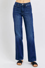 Judy Blue Full Size Tummy Control Straight Jeans Plus Size - kinko