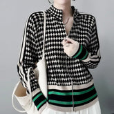 Fashion Plaid Sweater Sweater Coat