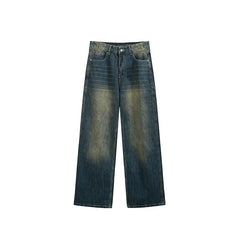 Washed Cut Wide Leg Jeans Men - kinko