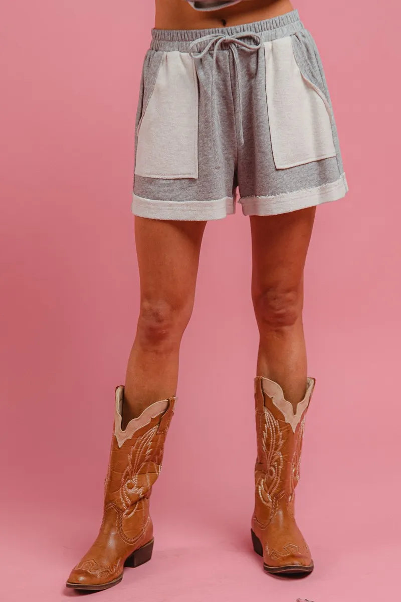 BiBi French Terry Knit Shorts with Side Pocket - kinko