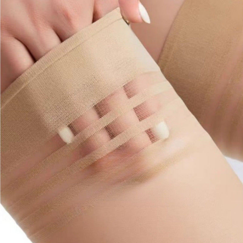 Two Long Stockings Women's Summer Thin Black Flesh-colored Anti-hook Silk Over The Knee Socks Non-slip High Socks - kinko