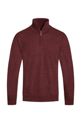 WEIV Men's Quarter Zip Long Sleeve Sweater - kinko