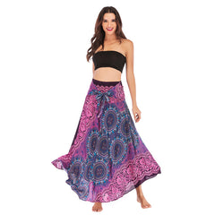Casual Half-length Beach Vacation Two-way Large Swing Skirt - kinko