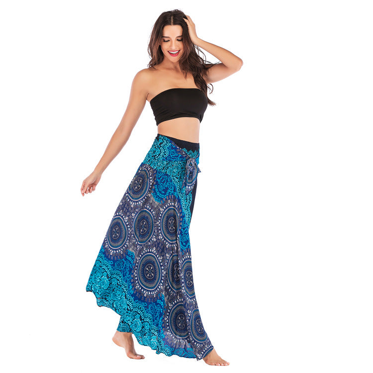 Casual Half-length Beach Vacation Two-way Large Swing Skirt - kinko