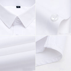 Men's Long Sleeve White Shirt Business Twill Men's Clothing Business Clothing Hotel KTV Work Clothes Black