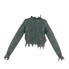 Ins Trend Street Snap Knitwear Autumn And Winter Solid Color Simple Top Women