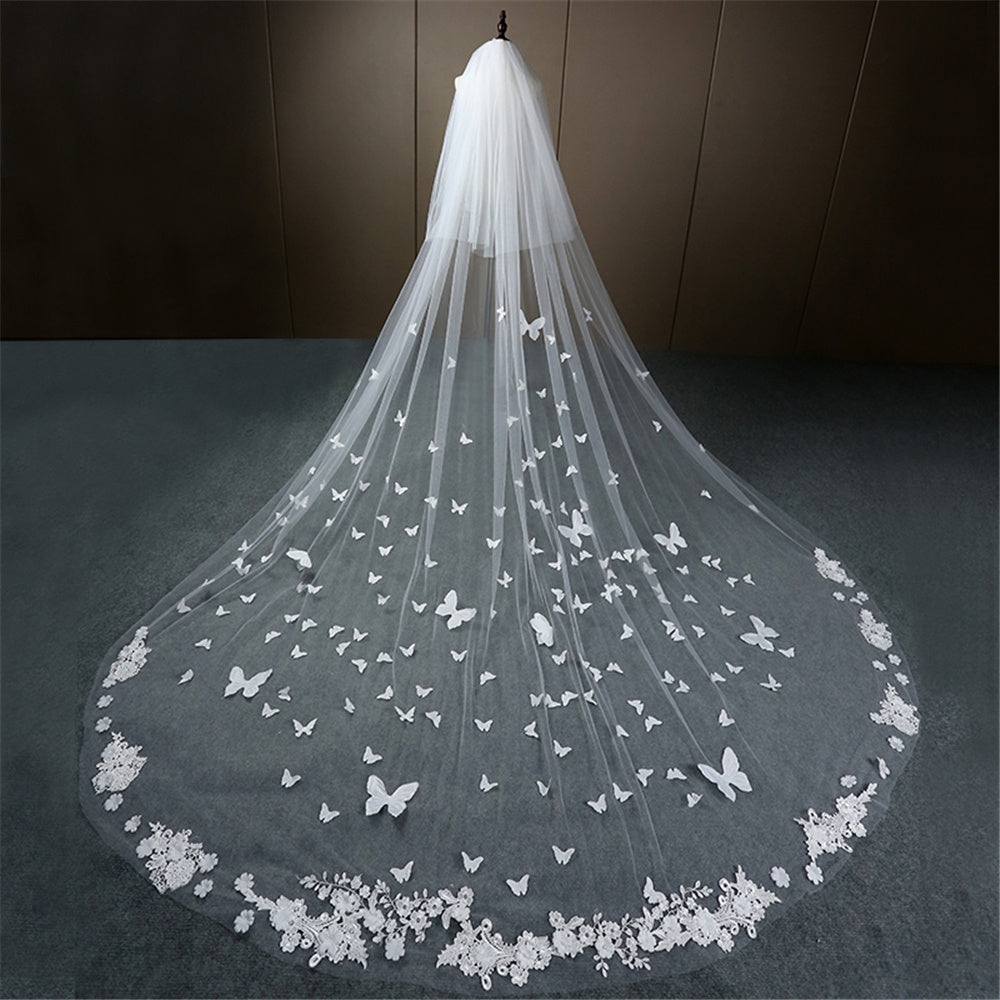 Starry Sky Veil Bridal Wedding Dress - kinko