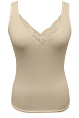 Full Size Lace Detail V-Neck Tank Plus Size - kinko