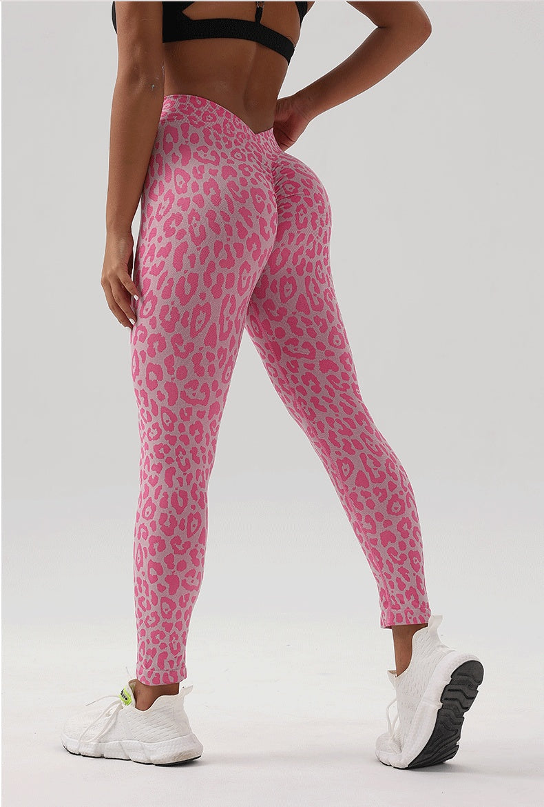 Leopard Print Yoga Pants - kinko