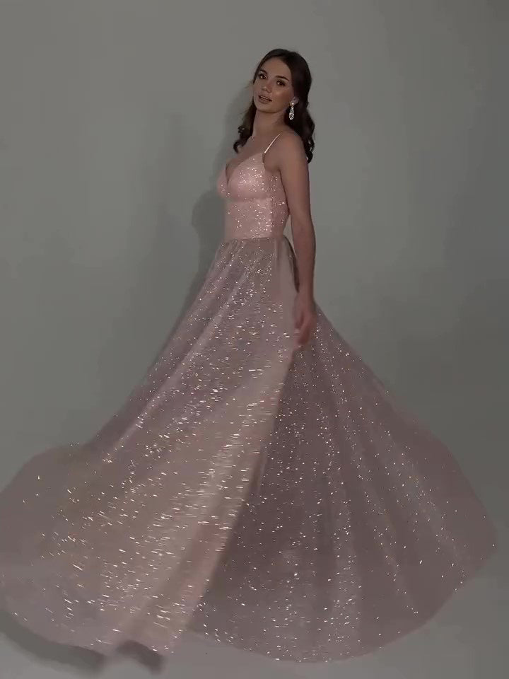 Sequined Backless Evening Dress - kinko