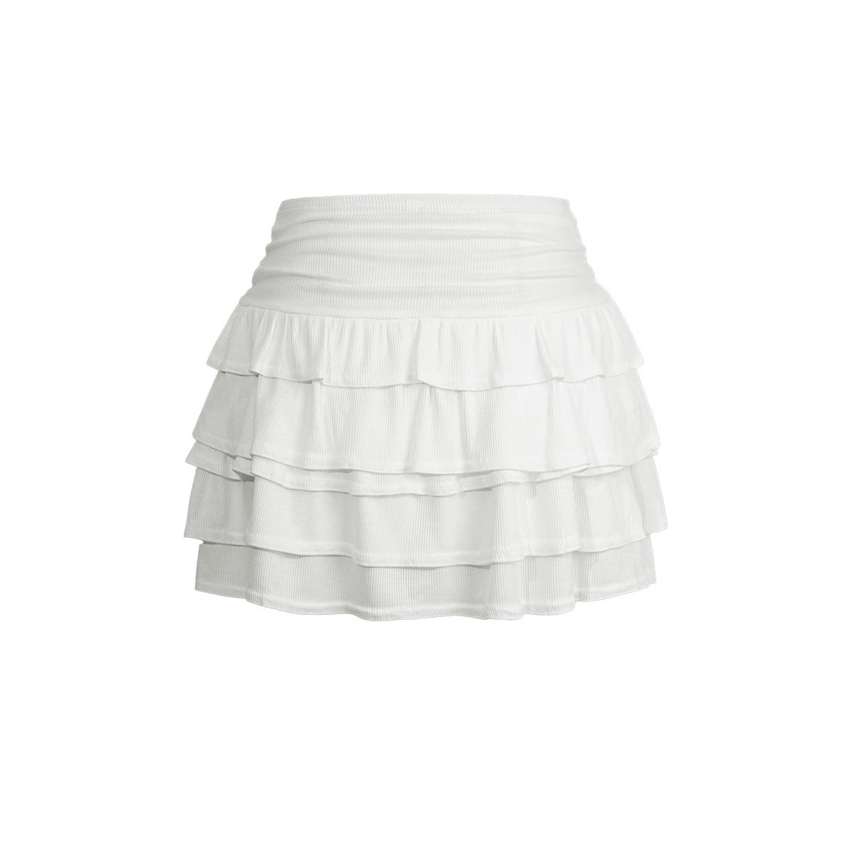 Bohemian Vacation Style Ruffled High Waist Skirt Skirt - kinko