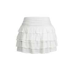 Bohemian Vacation Style Ruffled High Waist Skirt Skirt - kinko