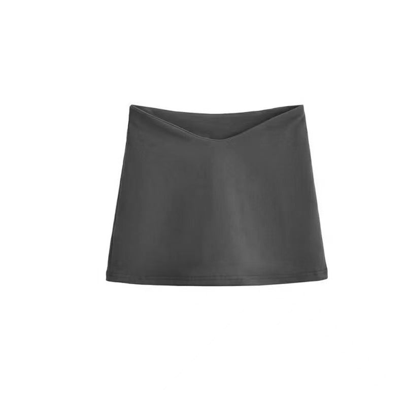 Sweet Hot Girl Design Low V Waist Slim Slimming Mini Skirt - kinko