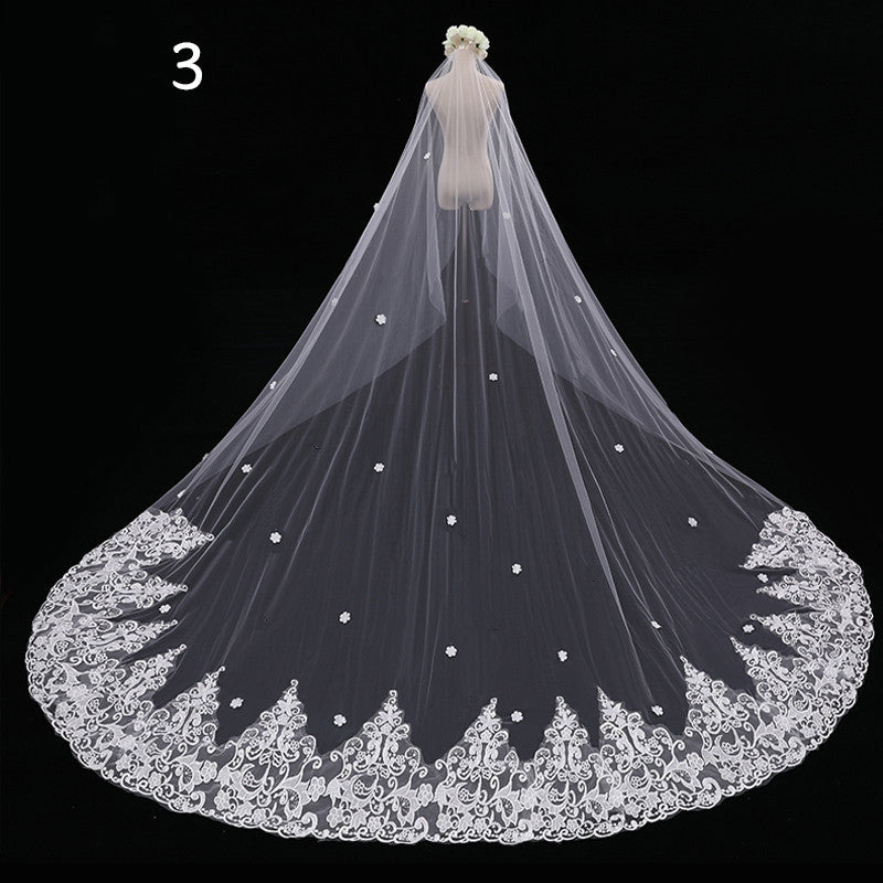 Bride Wedding Master Wedding Veil Long Long Tail - kinko